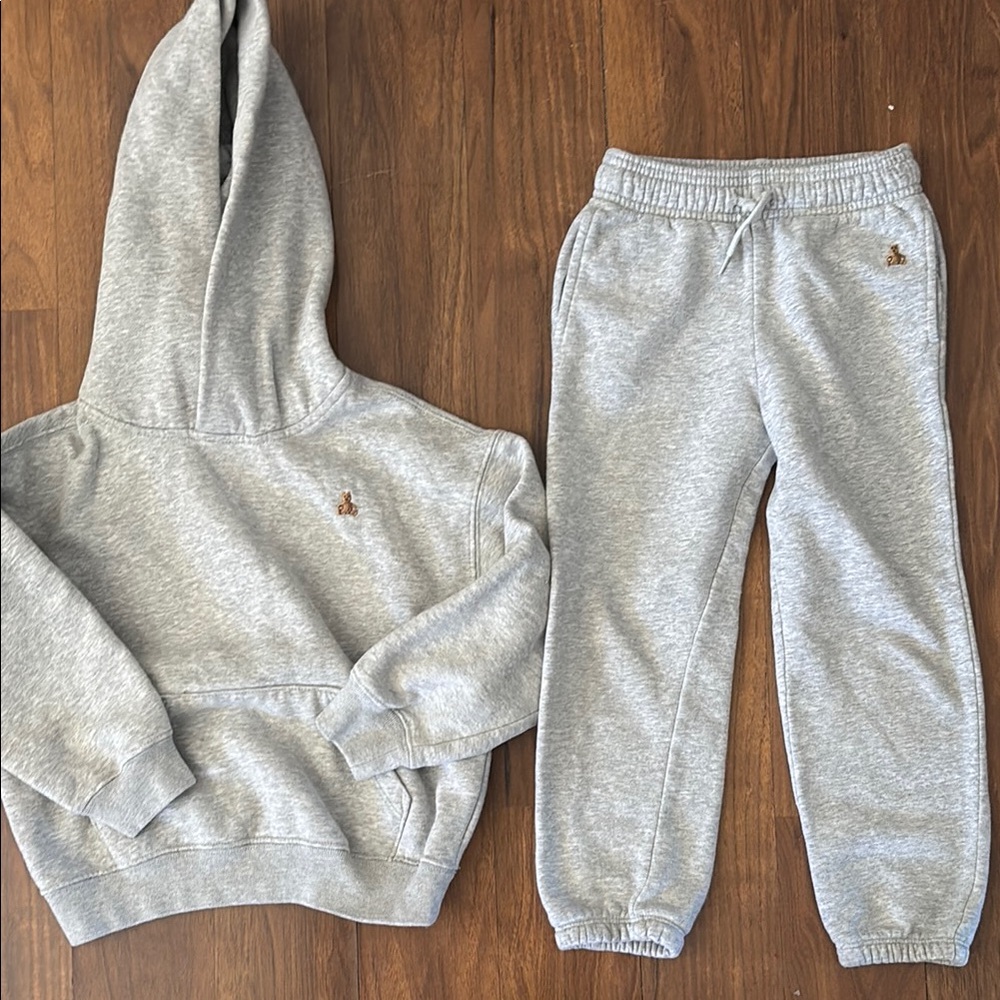 GAP Light Gray Kids Hoodie and Joggers Set